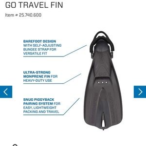 ScubaPro GO Travel Fins XS/S Like New